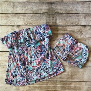 Mommy and me Lilly Pulitzer top and shorts